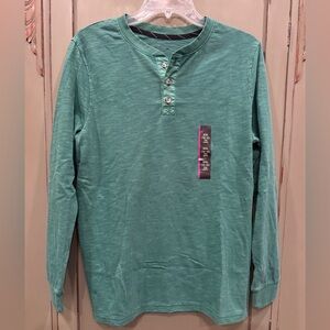 NWT Art Class Green Long Sleeve Henley Shirt